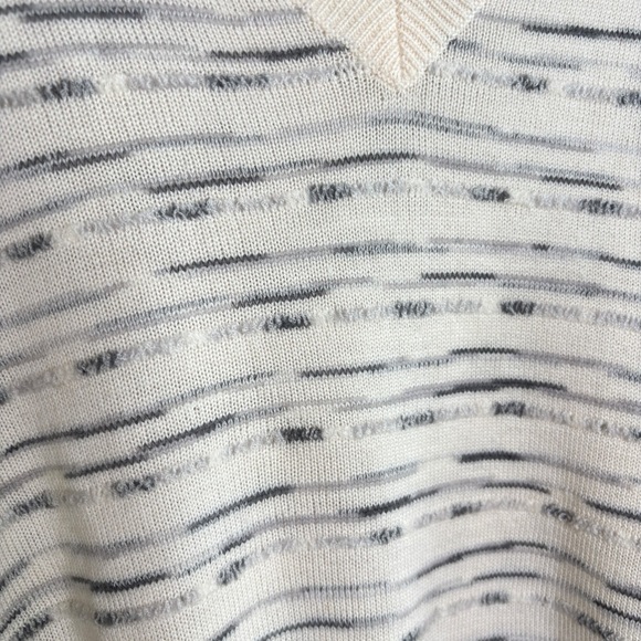 Calvin Klein V-Neck Sweater X-Large Extra Fine Merino Wool Abstract 3D Pullover - Picture 3 of 10